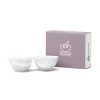 FIFTYEIGHT PRODUCTS T012201 Conjunto de tigelas 200ml Sorridente e Beijando Porcelana branca