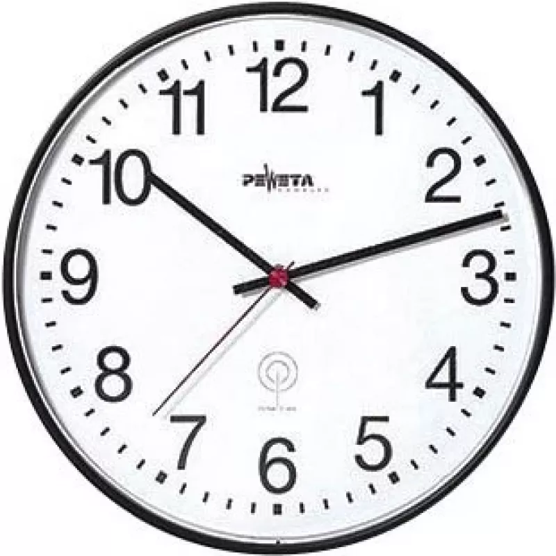 PEWETA Relógio de parede sem fios 30cm preto plástico movimento silencioso 51.130.312