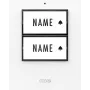 M-E MODERN-ELECTRONICS 41357 Emissor de campainha sem fios iluminado com placa de identificação