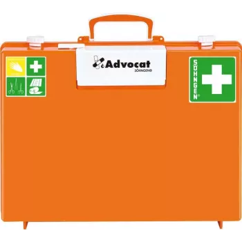 Söhngen Advocat estojo de primeiros socorros para estaleiros DIN 13157, ABS laranja, 400 x 300 x 150 mm 0367001