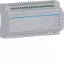 Hager RTD210X comutador de sistema de 2 fios, 6 vias, para videoporteiro IP Hager, calha DIN, 4 módulos, cinzento claro