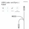 Flexline cabo de carregamento USB-C para Lightning PD 2m branco FL31-13053