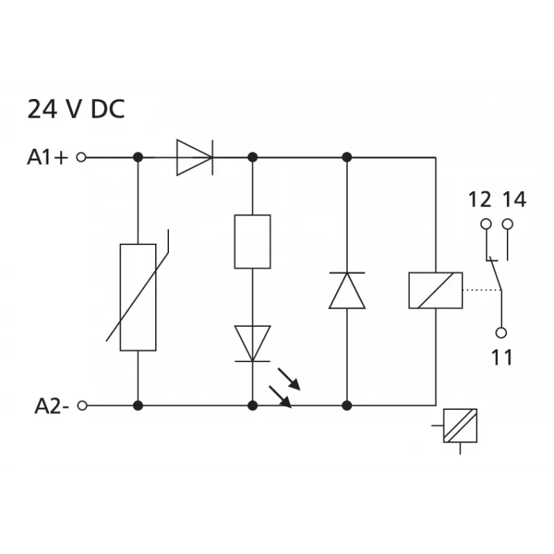 METZ CONNECT KRA-M6/21 módulo de relé de interface 24V AC/DC, 1 contacto CO, 6A, branco 11061525