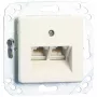 Metz Connect UPk unidade de ligação universal encastrada, design UAE, 2xRJ45, mini terminal (130064111-I)
