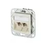METZ CONNECT BTR E-DAT modul 8/8(8) UPk tomada de dados encastrada, 2x RJ-45, CAT 6e, blindada, branco pérola RAL 1013 1309121101-E