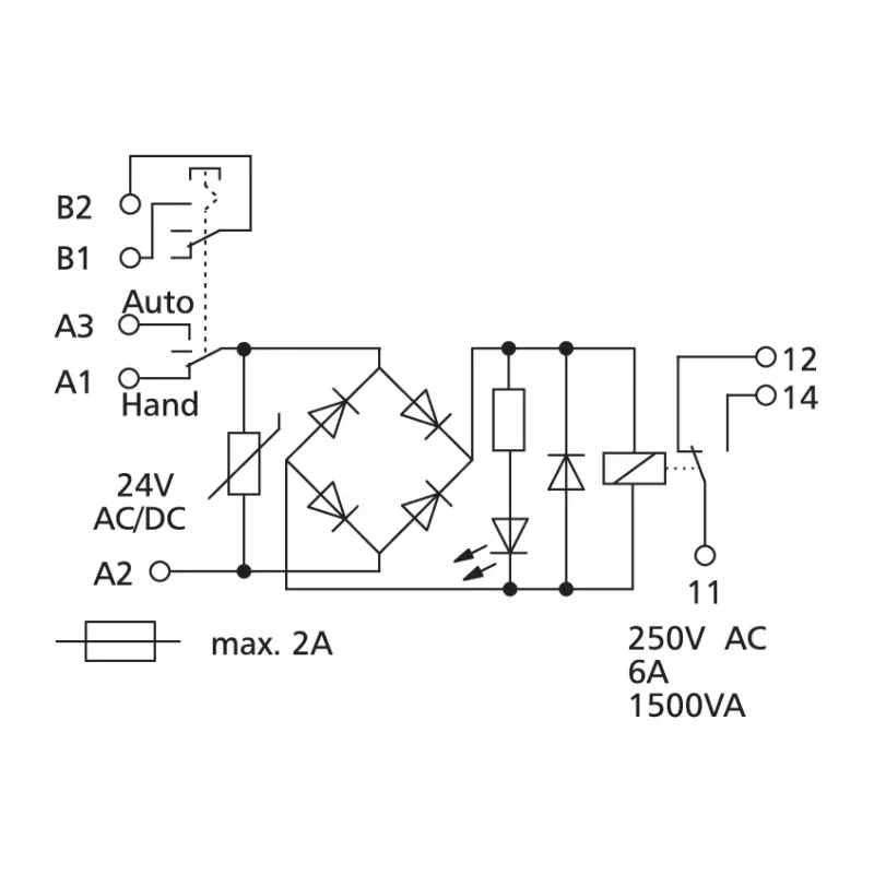 METZ CONNECT KRA-SR-M8/21 Módulo de relé de potência, 24 V AC/DC, 1 comutação, branco (11064513)