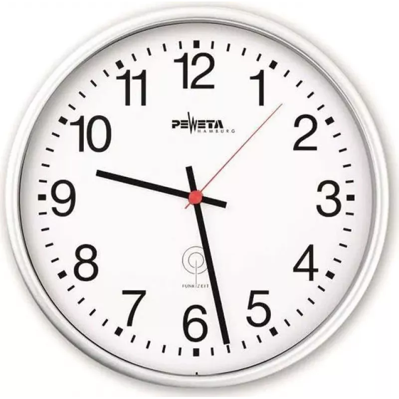 PEWETA relógio de parede sem fios plástico branco 30 cm (51.130.311)