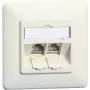 METZ CONNECT E-DAT modul 8/8(8) UP tomada RJ45 de encastrar Cat.6A blindada, branco puro 1309121002-E-90