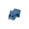 METZ CONNECT 15090074-I LC Duplex para SC Simplex adaptador híbrido de fibra ótica, Single-Mode OS2, azul