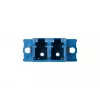 METZ CONNECT 15090074-I LC Duplex para SC Simplex adaptador híbrido de fibra ótica, Single-Mode OS2, azul