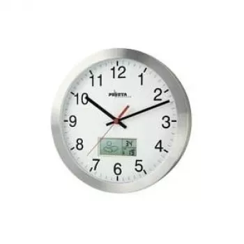 PEWETA relógio de parede com rádio 51.161.315, mostrador branco, 300 mm, DCF77