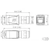 METZ BTR 14010850C0ME caixa de ficha RJ45 V14 industrial IP67, push-pull, vazia