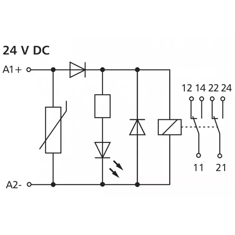 METZ CONNECT módulo de acoplamento de 2 fios KRA-M8/21-21 24DC (11061925)