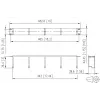 METZ BTR 130894-03-03-E painel de gestão de cabos 19 polegadas 1U, 75mm de profundidade, RAL 7035 cinzento claro
