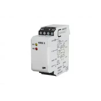METZ CONNECT KRS-E08 3 24 V AC/DC módulo de relé de interface, 1 contacto reversível, 8 A, calha DIN 110673