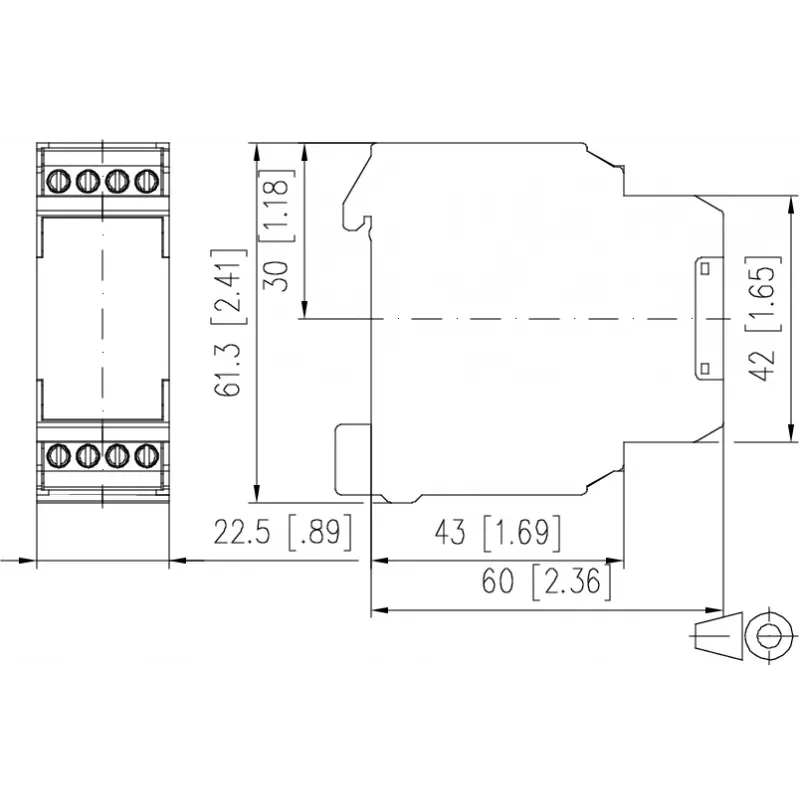 METZ CONNECT KRS-E08 3 24 V AC/DC módulo de relé de interface, 1 contacto reversível, 8 A, calha DIN 110673