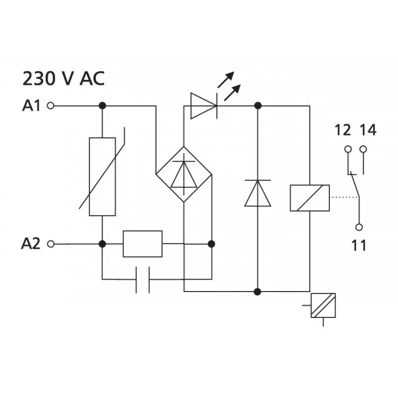 METZ CONNECT KRA-M6/21 relé de potência branco (11061505)