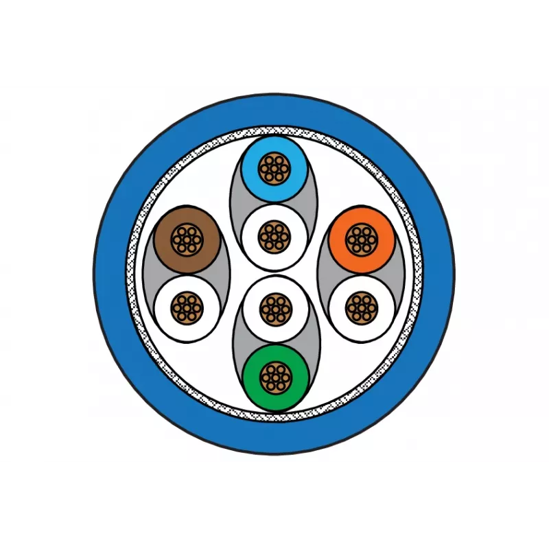METZ CONNECT 130845A544-E cabo de rede Cat6a S/FTP, 15 m, azul
