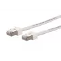 METZ CONNECT Ultraflex500 Cabo de patch CAT 6 S/FTP, ficha RJ-45 para ficha RJ-45, 1,0 m, branco, sem halogéneos 13084V1088-E