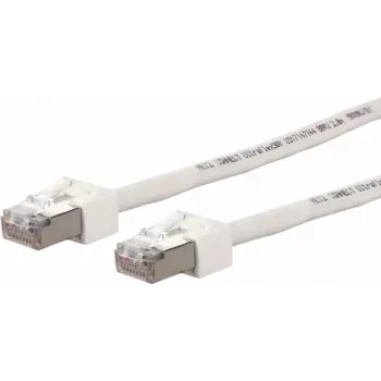 METZ CONNECT Ultraflex500 Cabo de patch CAT 6 S/FTP, ficha RJ-45 para ficha RJ-45, 1,0 m, branco, sem halogéneos 13084V1088-E