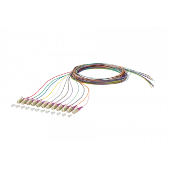 METZ CONNECT 150N1JO0020E Cabo de patch de fibra ótica OM4 Multimodo, 12x LC Duplex, 2 m, núcleo 50 µm, multicor