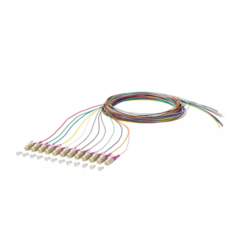 METZ CONNECT 150N1JO0020E Cabo de patch de fibra ótica OM4 Multimodo, 12x LC Duplex, 2 m, núcleo 50 µm, multicor