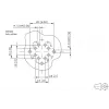 METZ CONNECT M12 BU8 371 - Conector fêmea M12 de embutir, 8 polos, codificação A, conector fêmea, montagem traseira, pinos de solda, IP67