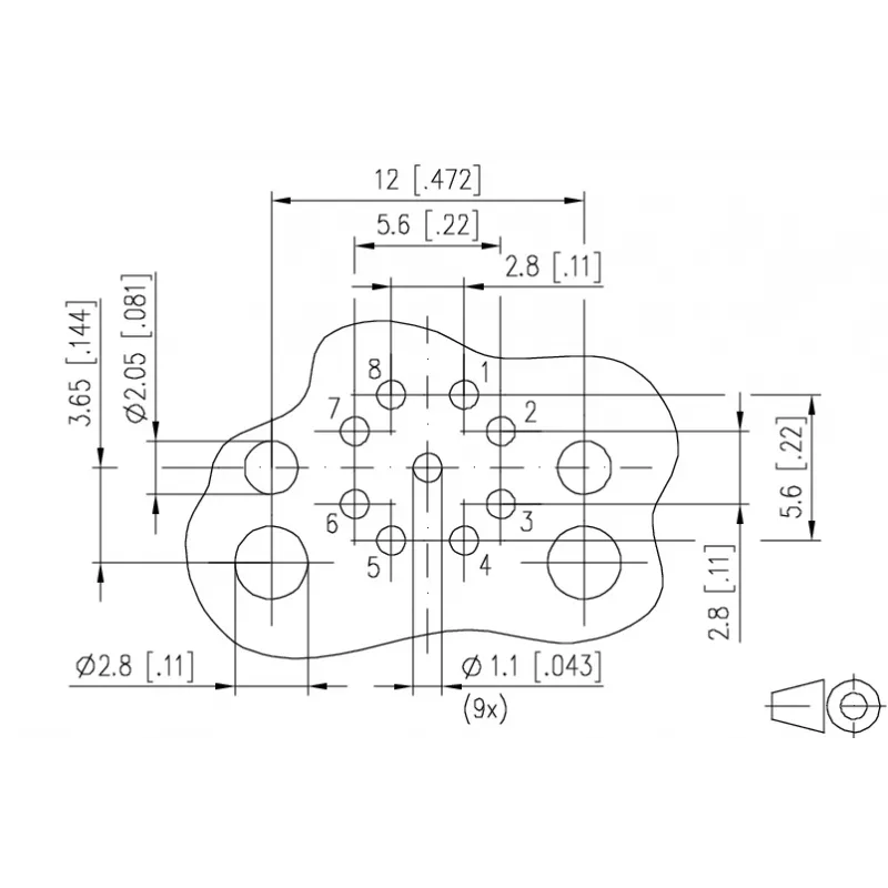 METZ Connect MMT471A315 Conector fêmea PCB de 8 polos, passo 3,5mm, ligação por parafuso, verde