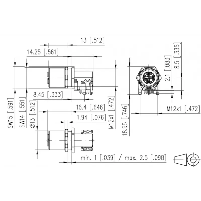 METZ Connect MMT471A315 Conector fêmea PCB de 8 polos, passo 3,5mm, ligação por parafuso, verde