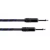 Cordial 14770 Cabo de áudio jack mono 6,3 mm TS para 6,3 mm TS 5 m preto/azul têxtil