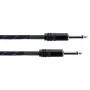 Cordial 14770 Cabo de áudio jack mono 6,3 mm TS para 6,3 mm TS 5 m preto/azul têxtil