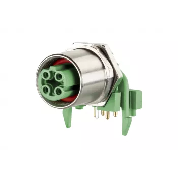 METZ MMT471A115 Conector fêmea PCB, 4 pinos, passo 3,5 mm, verde