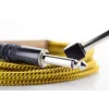 Cordial 14776 Cabo para instrumentos 6,3mm jack mono para 6,3mm jack mono, 3m, preto/amarelo têxtil