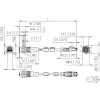 METZ CONNECT 142M4D25050 Cabo de ligação Industrial Ethernet M12, CAT 5e S/UTP, 5 m, bainha PUR verde, resistente a ácidos/ozono/UV, adequado para correntes de arrasto