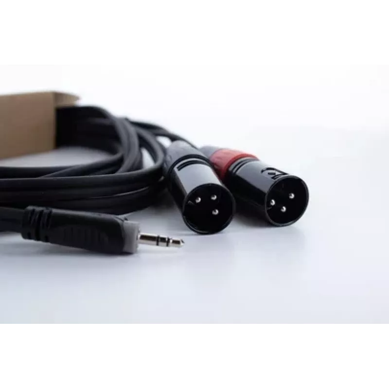 Cordial EY 1.5 WMM Cabo adaptador Y XLR - 3,5 mm TRS para 2x fichas XLR, 1,5 m 14871
