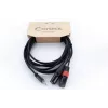 Cordial EY 1 WMM Cabo adaptador Y XLR, 3,5mm TRS para 2x XLR macho, 1m, OFC, blindagem em espiral, preto 14870