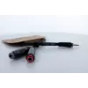 Cordial 14892 Cabo adaptador Y de áudio, ficha jack estéreo 3,5 mm para duas tomadas jack mono 6,3 mm, 0,3 m, PVC preto