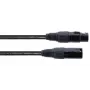 Cordial ED 0.5 FM Cabo de ligação XLR [1x XLR fêmea 3 pinos - 1x XLR macho 3 pinos] 0,50 m preto (14898)