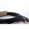 Cabo de áudio Cordial 14846 Twin Mono jack 6 m preto - 2x jack TS 6,3 mm para 2x jack TS 6,3 mm