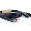 Cabo de áudio Cordial EU 1.5 FC XLR para RCA 1,5 m preto 14852
