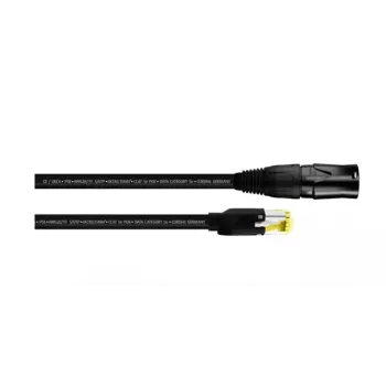 Cabo de rede Cordial 15549 CAT 5e S/UTP, RJ45, 3 m, preto, bainha PUR, Gigabit Ethernet