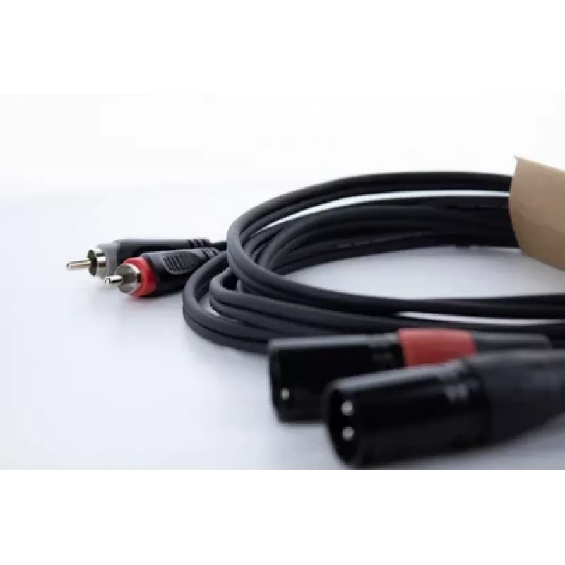 Cabo de áudio Cordial EU 3 MC XLR para RCA 3 m preto 14849