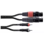 Cabo de ligação Cordial EU 1 FC XLR para RCA 1 m preto (14851)