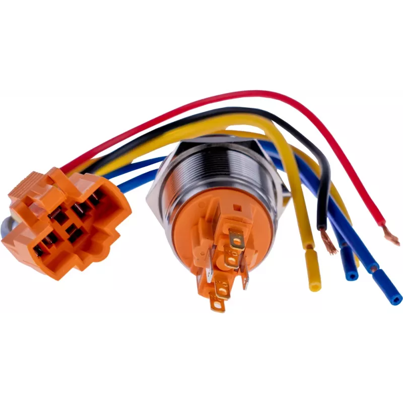 Botão JOY-IT BUTTON22B-M-GR (contacto de fecho), 22mm, 250V AC 7A, 1 NO, IP67, IK10, verde