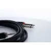 Cabo adaptador Y de áudio Cordial 14863, jack TRS 3,5 mm para 2x ficha XLR, 0,3 m, PVC, preto