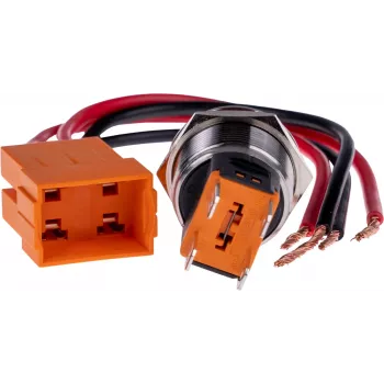 JOY-IT BUTTON22C-M-RD Botão interruptor 250V AC 15A SPST NO IP67 IK10 vermelho