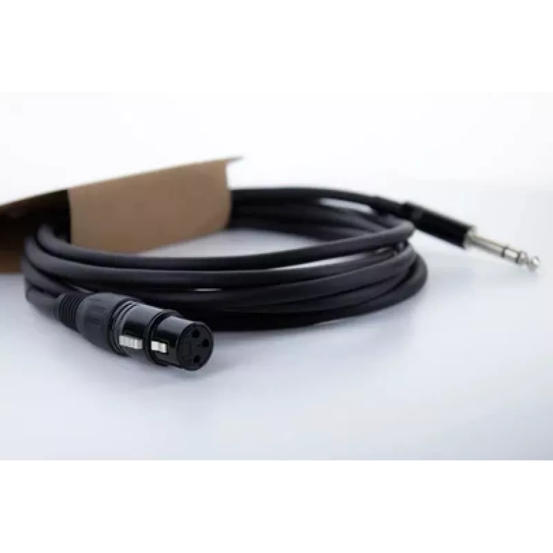 Cordial EM 1.5 FV Cabo de áudio XLR para jack 6,3 mm 1,5 m preto 14821