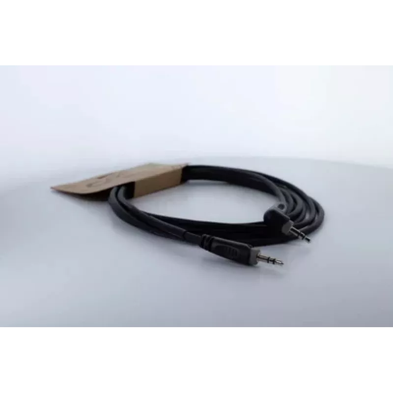 Cordial 14833 Cabo de áudio jack 3,5 mm 3 m preto PVC entrançado
