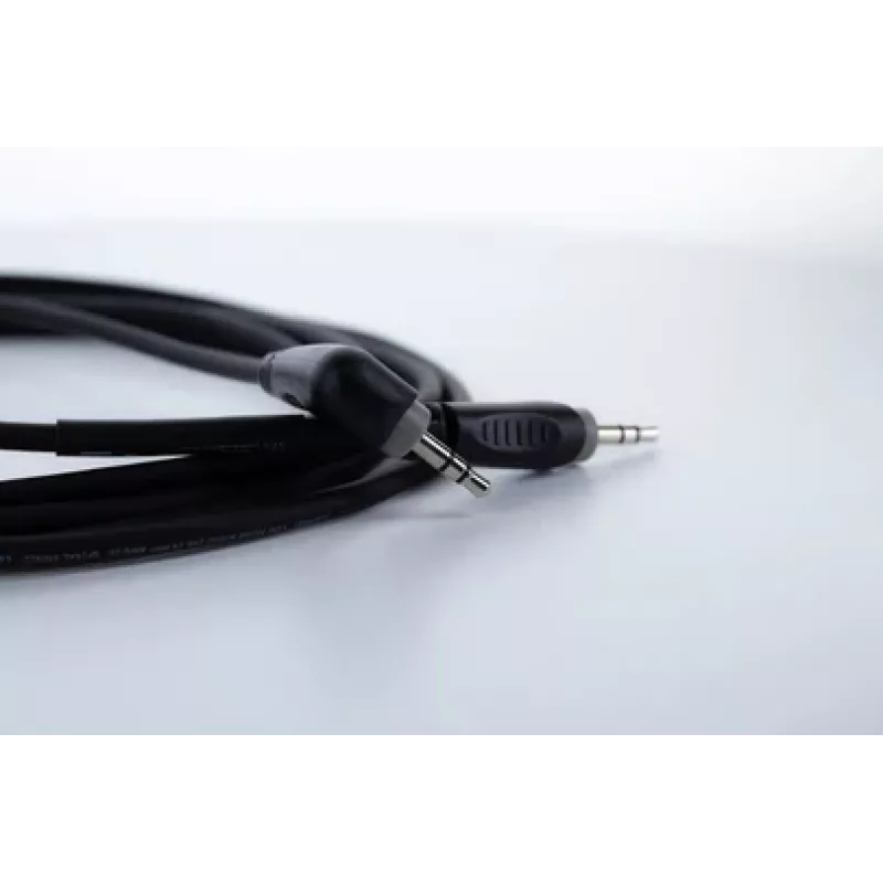 Cordial 14833 Cabo de áudio jack 3,5 mm 3 m preto PVC entrançado