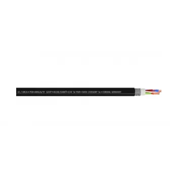 Cordial 15539 Cabo de rede CAT 5e S/UTP RJ45, 10 m, bainha PUR preta, Gigabit Ethernet
